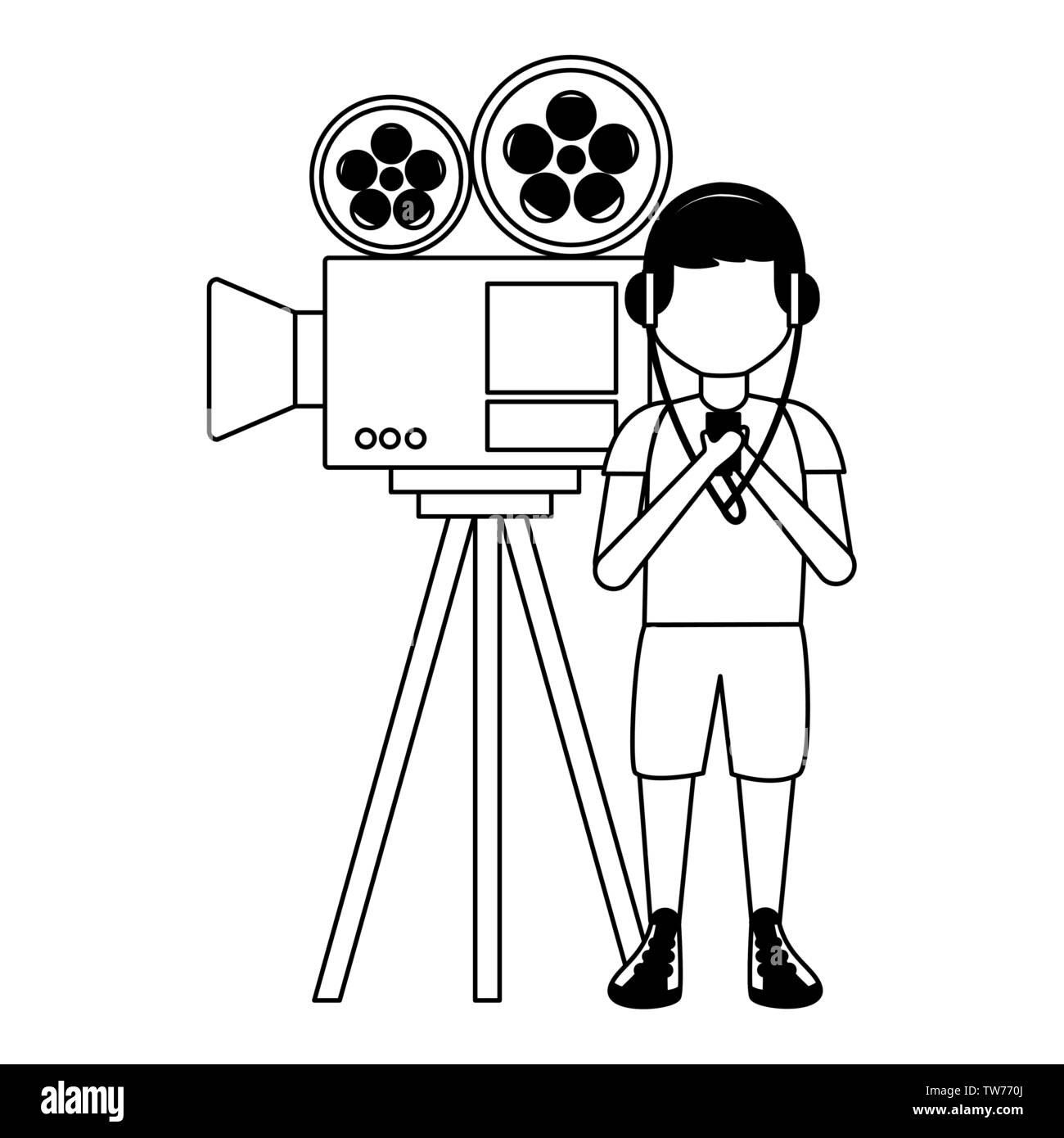 Using film camera Black and White Stock Photos & Images Alamy