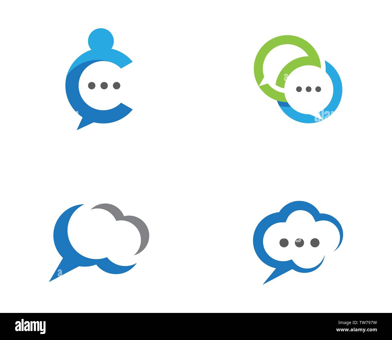 Speech bubble icon Logo template vector illustration Stock Vector Image ...