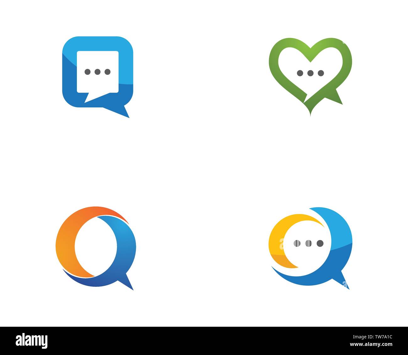 Speech bubble icon Logo template vector illustration Stock Vector Image ...