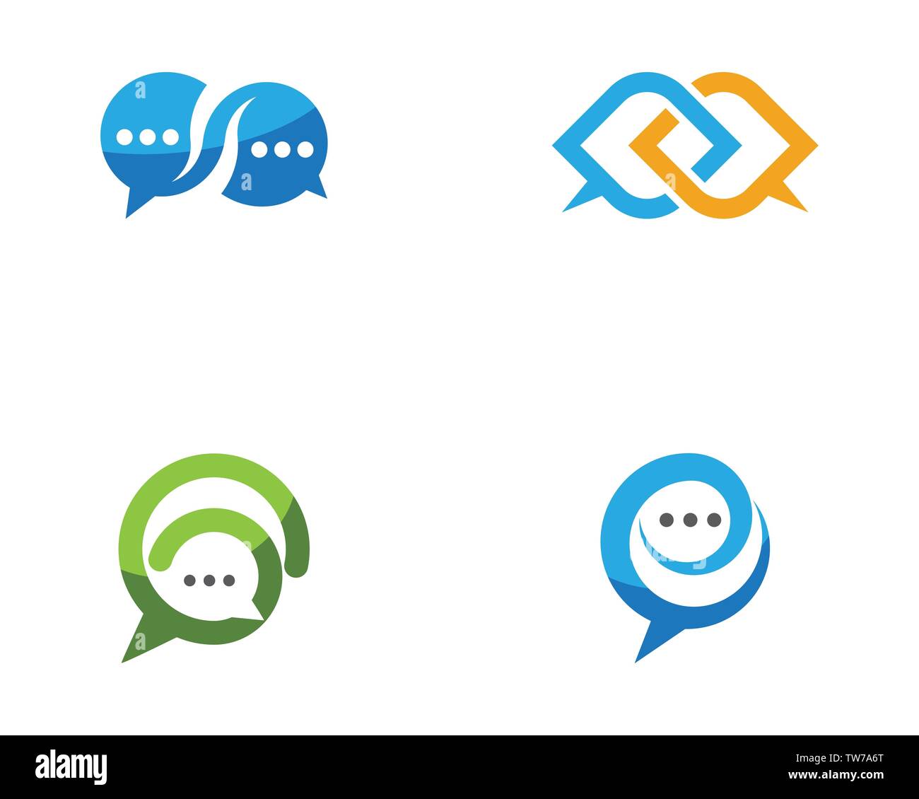Speech bubble icon Logo template vector illustration Stock Vector Image ...