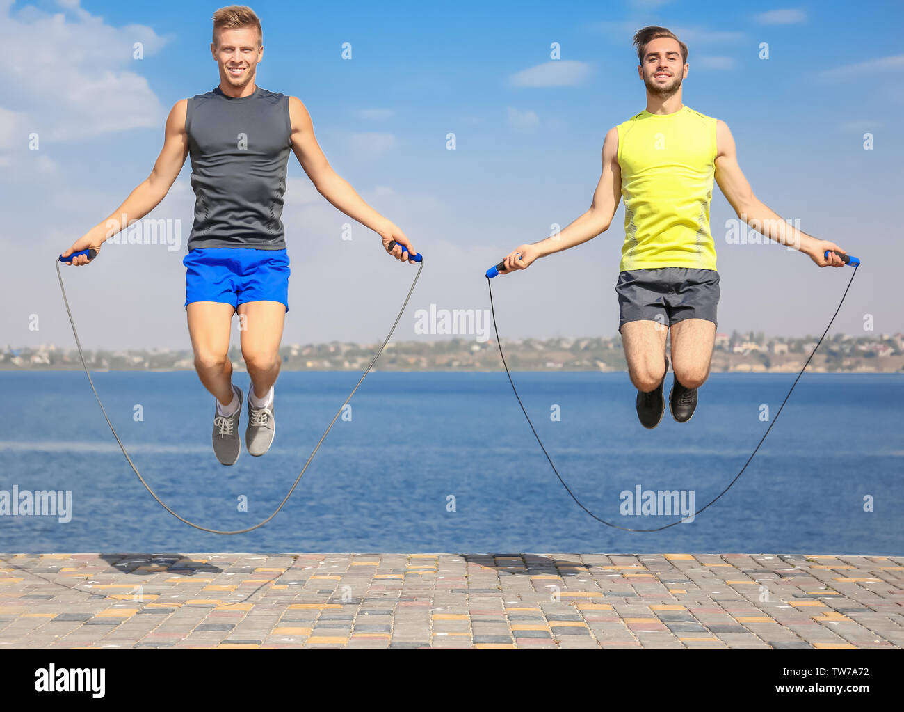 Two men gymnastics hi-res stock photography and images - Alamy
