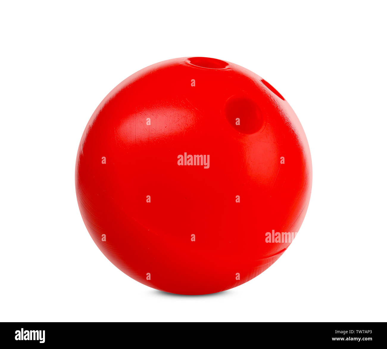 Toy bowling ball on white background Stock Photo