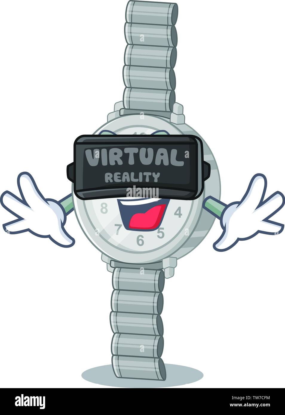 Virtual reality clock character hi-res stock photography and images - Alamy