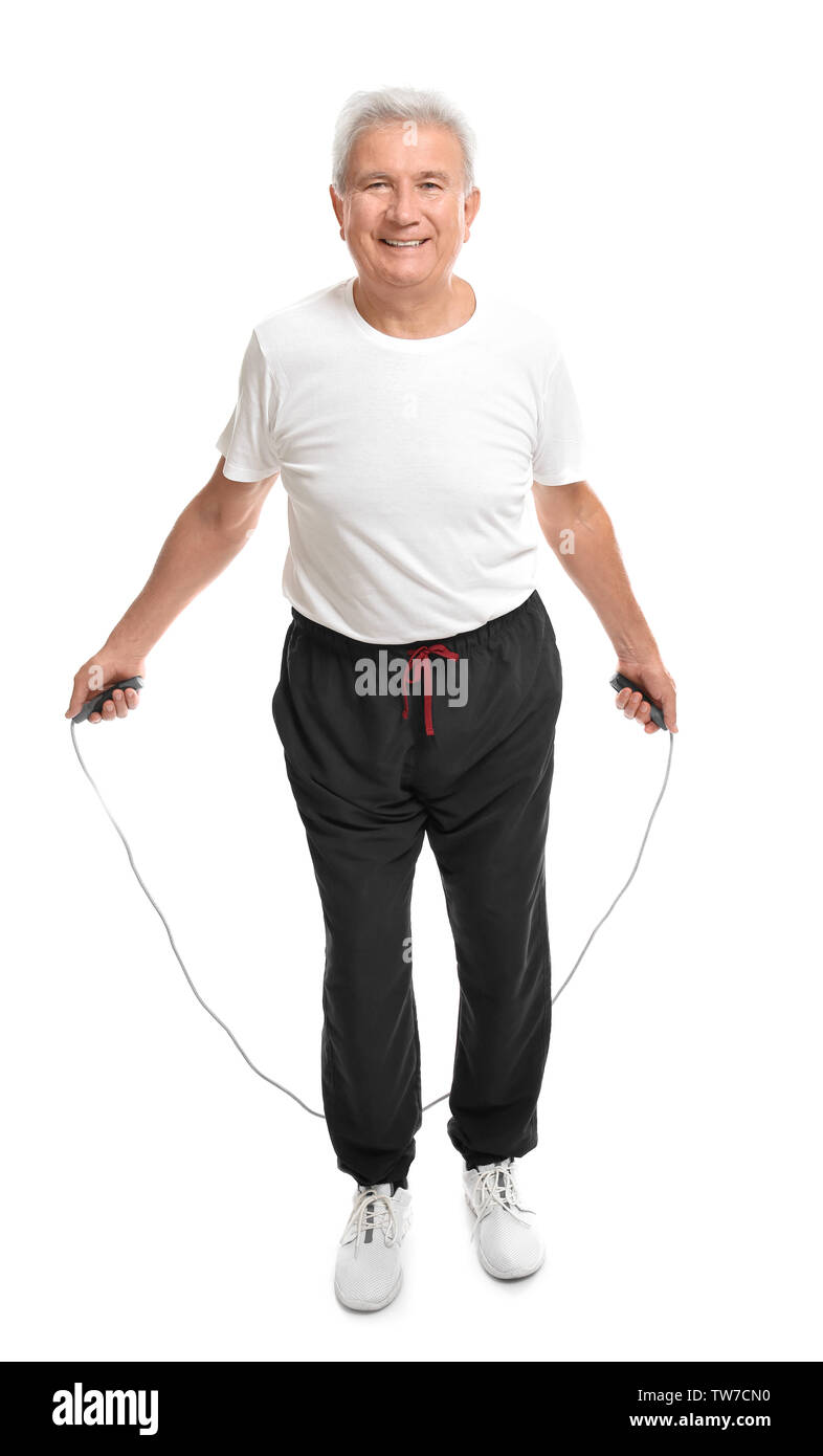 White slim elderly man Cut Out Stock Images & Pictures - Alamy