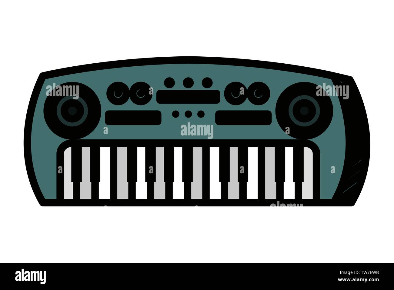 synthesizer musical instrument isolated icon Stock Vector Image & Art ...