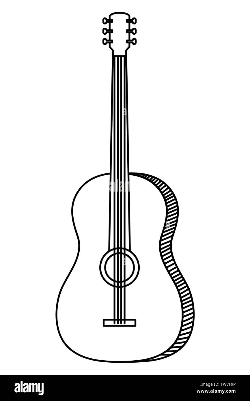 acoustic guitar musical instrument icon Stock Vector Image & Art - Alamy