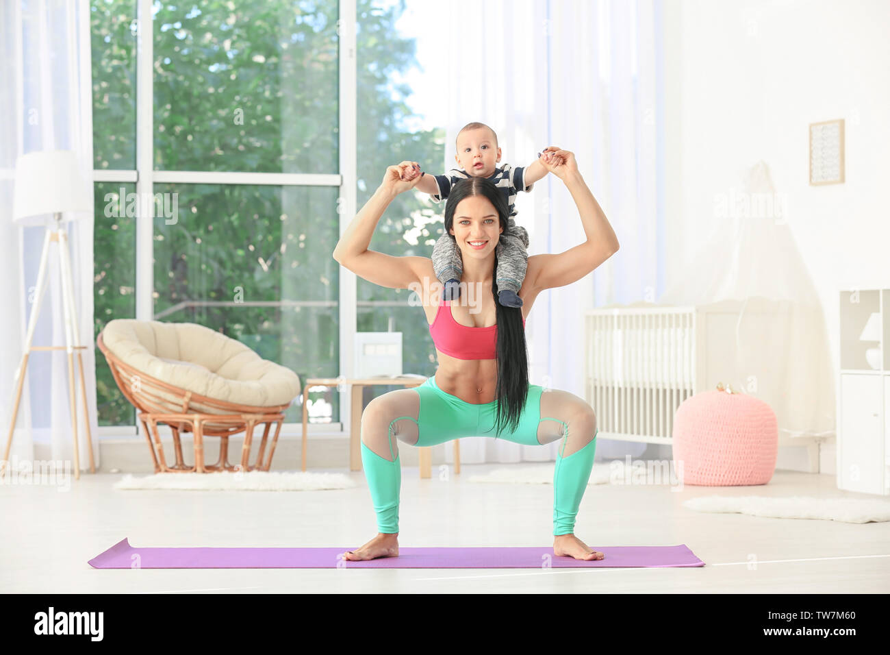 exercise with baby at home