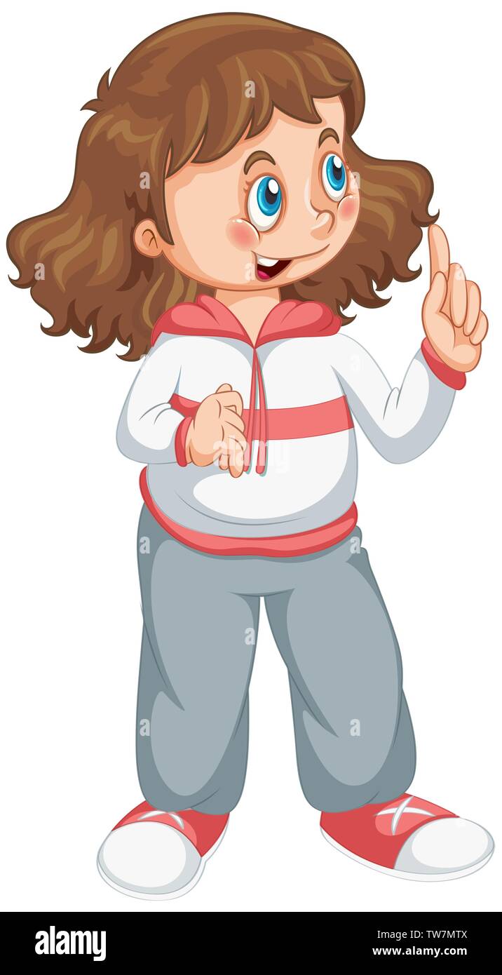 A cute girl character illustration Stock Vector Image & Art - Alamy