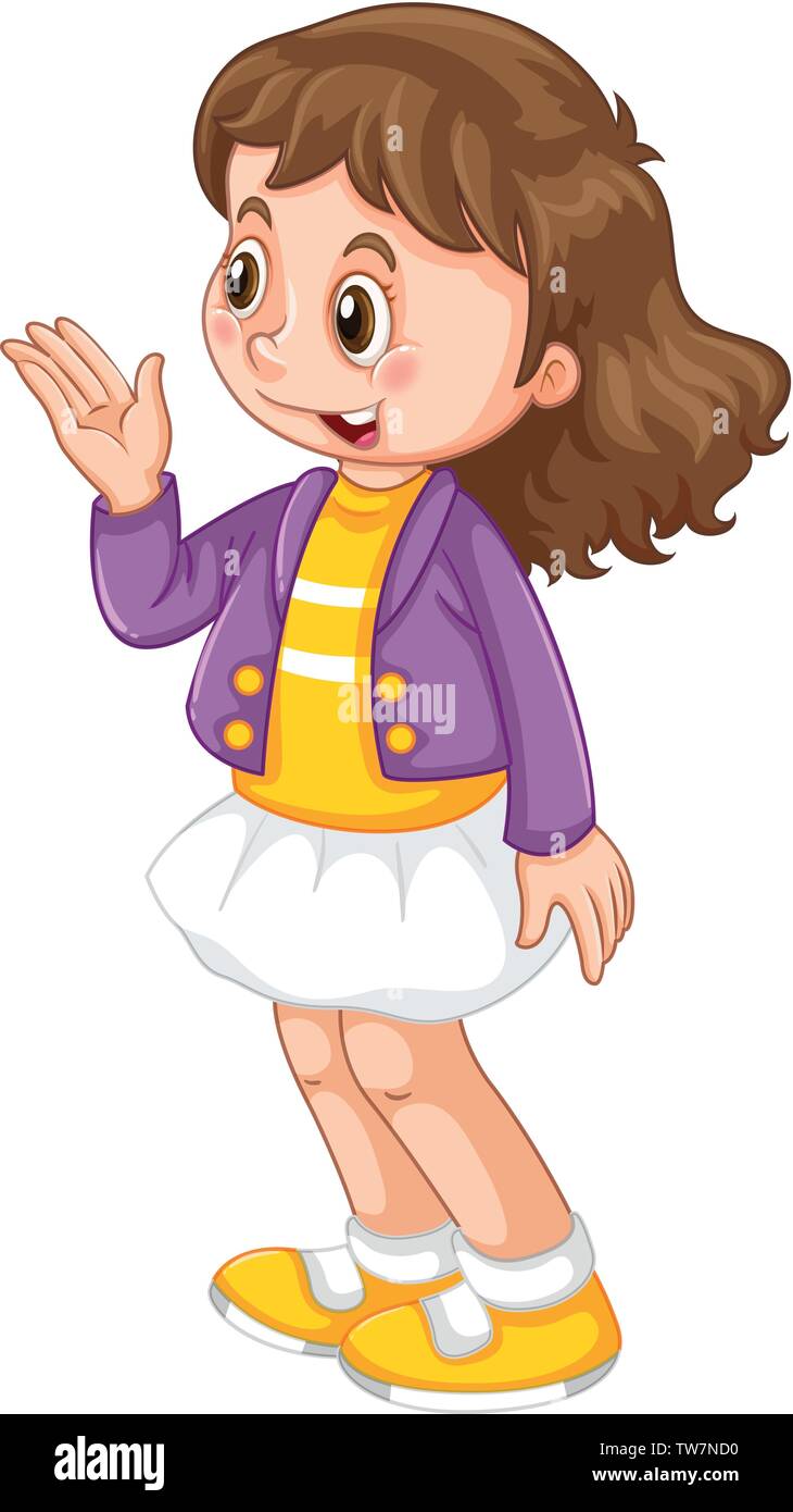A cute girl character illustration Stock Vector Image & Art - Alamy
