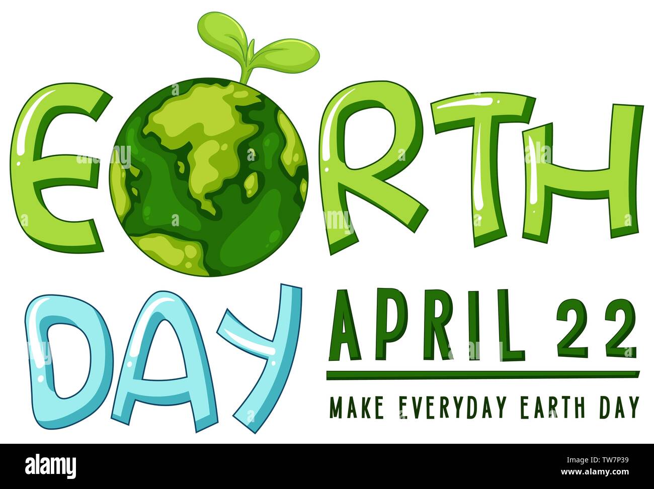 An earth day icon illustration Stock Vector