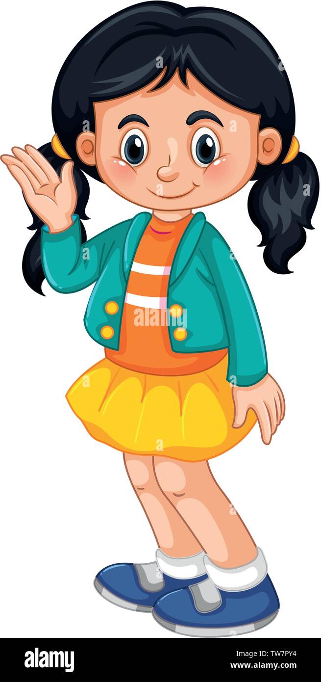 A cute girl character illustration Stock Vector Image & Art - Alamy