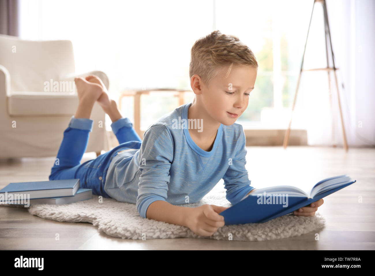 reading on the floor