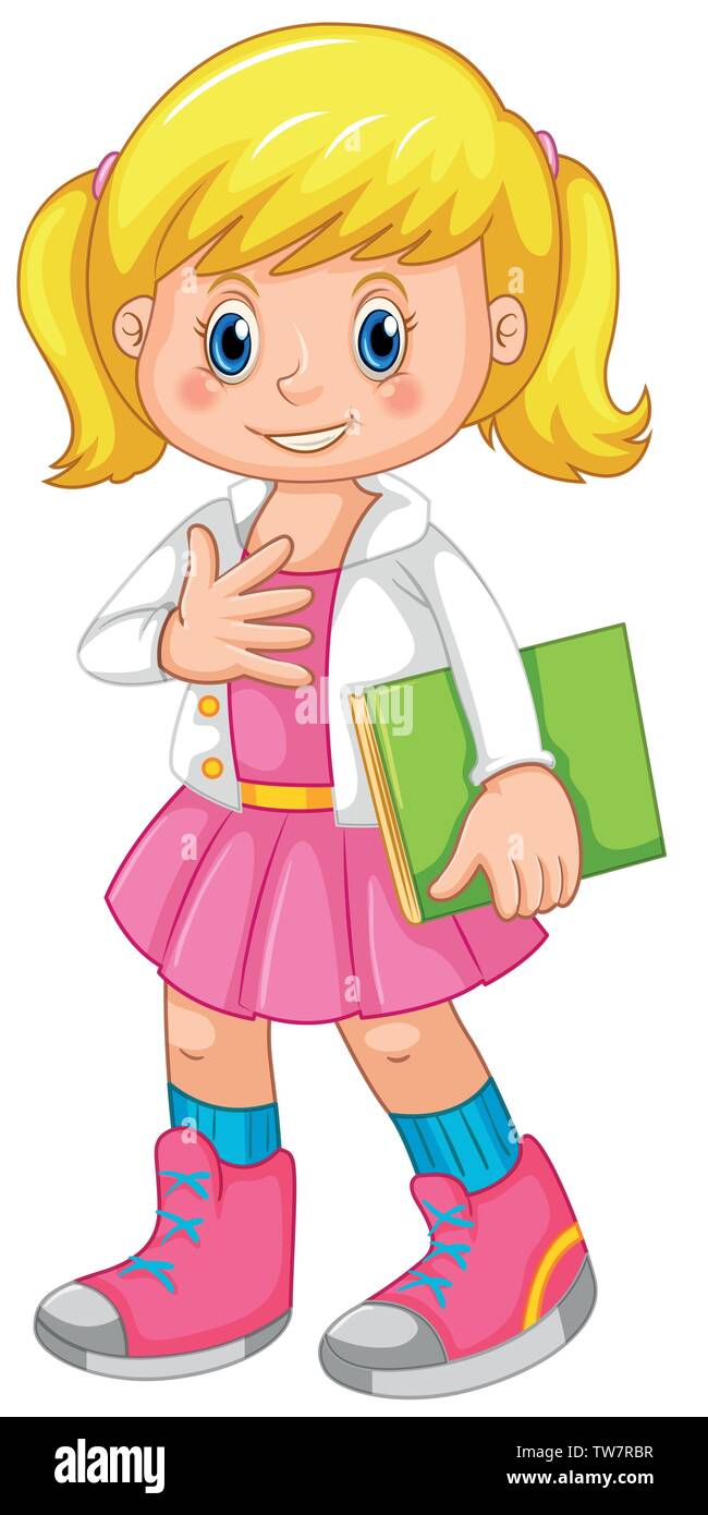 A cute girl character illustration Stock Vector Image & Art - Alamy