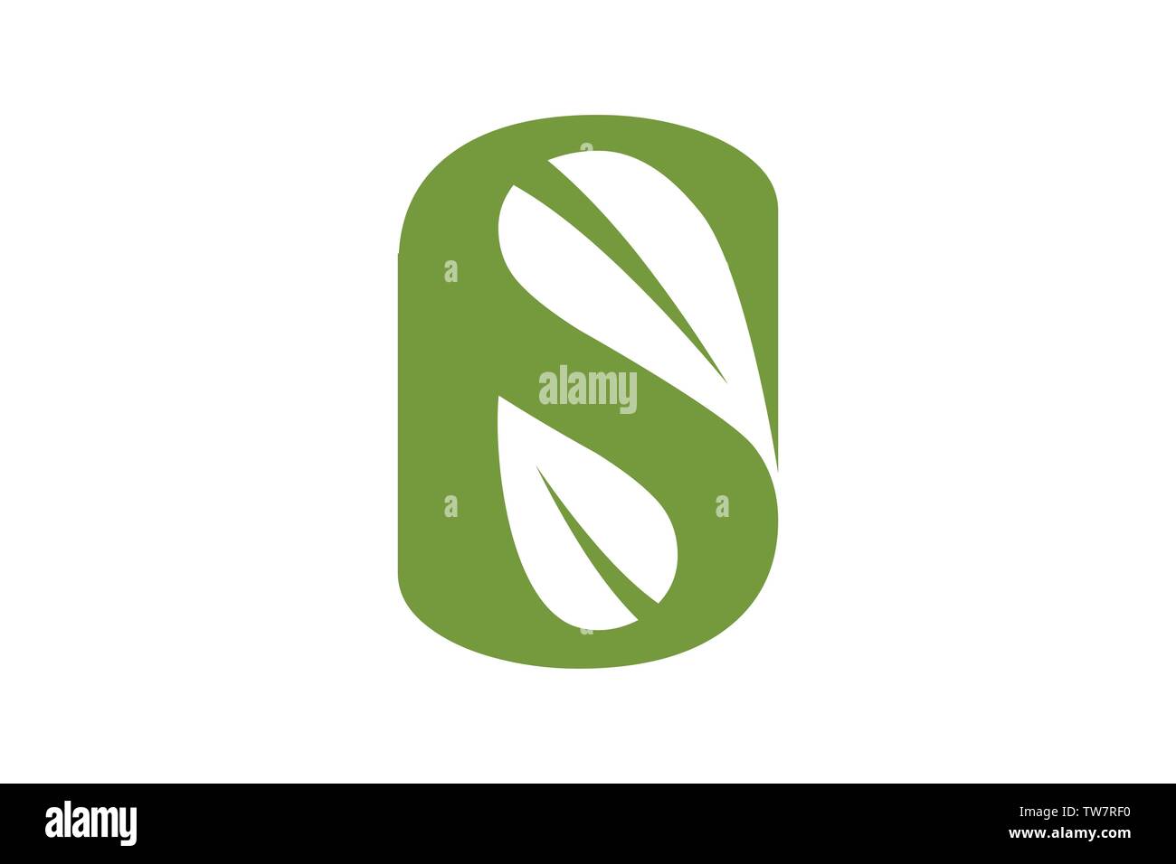 letter S and leaf logo Designs Inspiration Isolated on White Background ...
