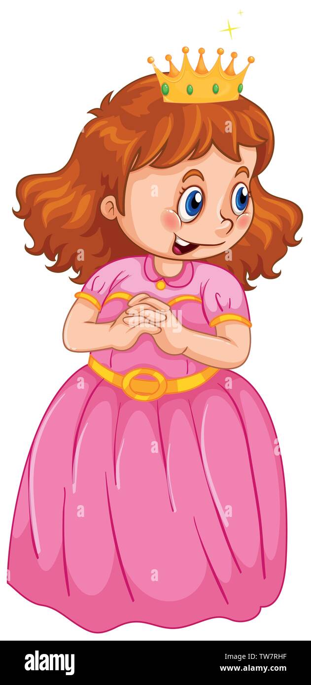 A cute princess character illustration Stock Vector