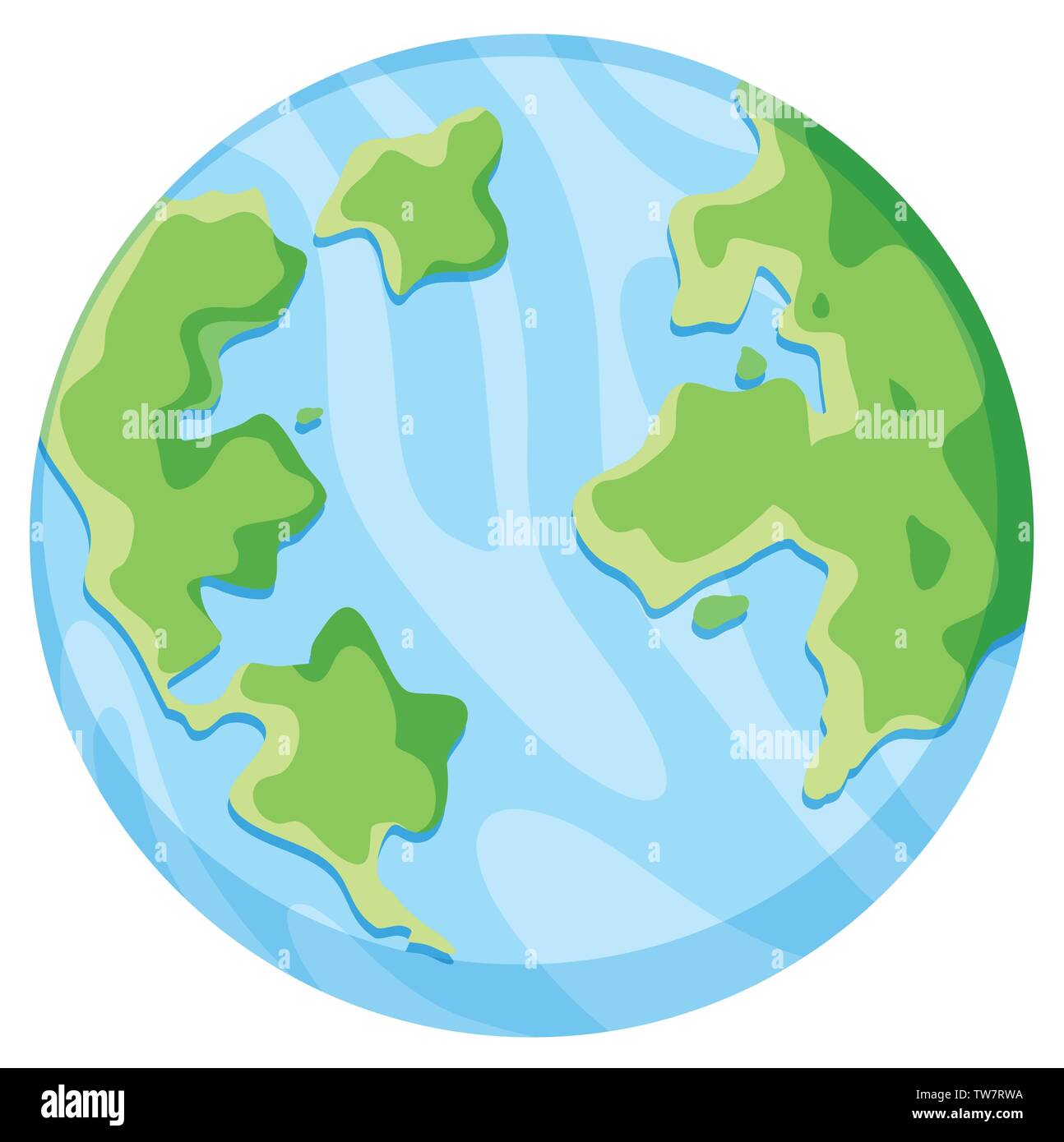 Isolated earth on white background illustration Stock Vector Image ...