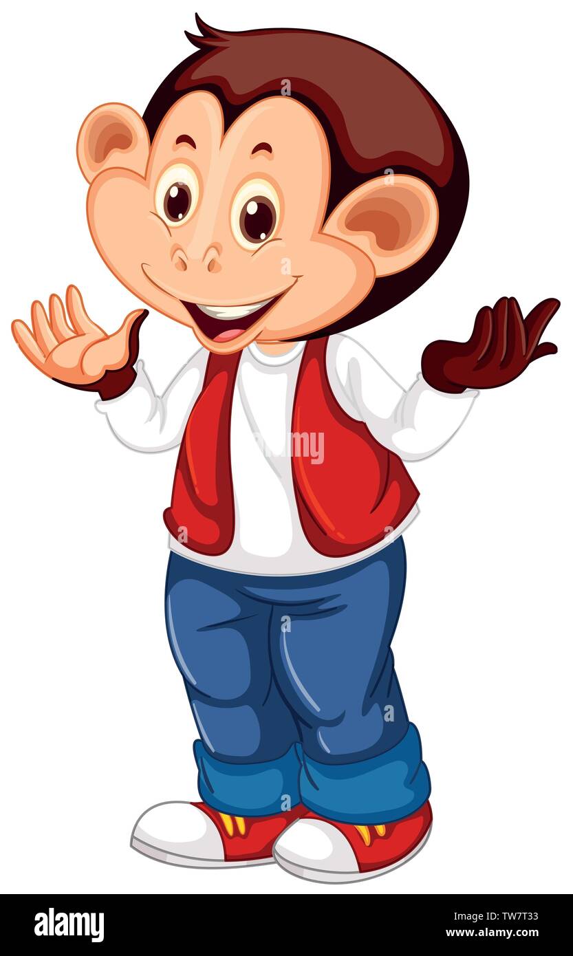 A cute monkey character illustration Stock Vector Image & Art - Alamy