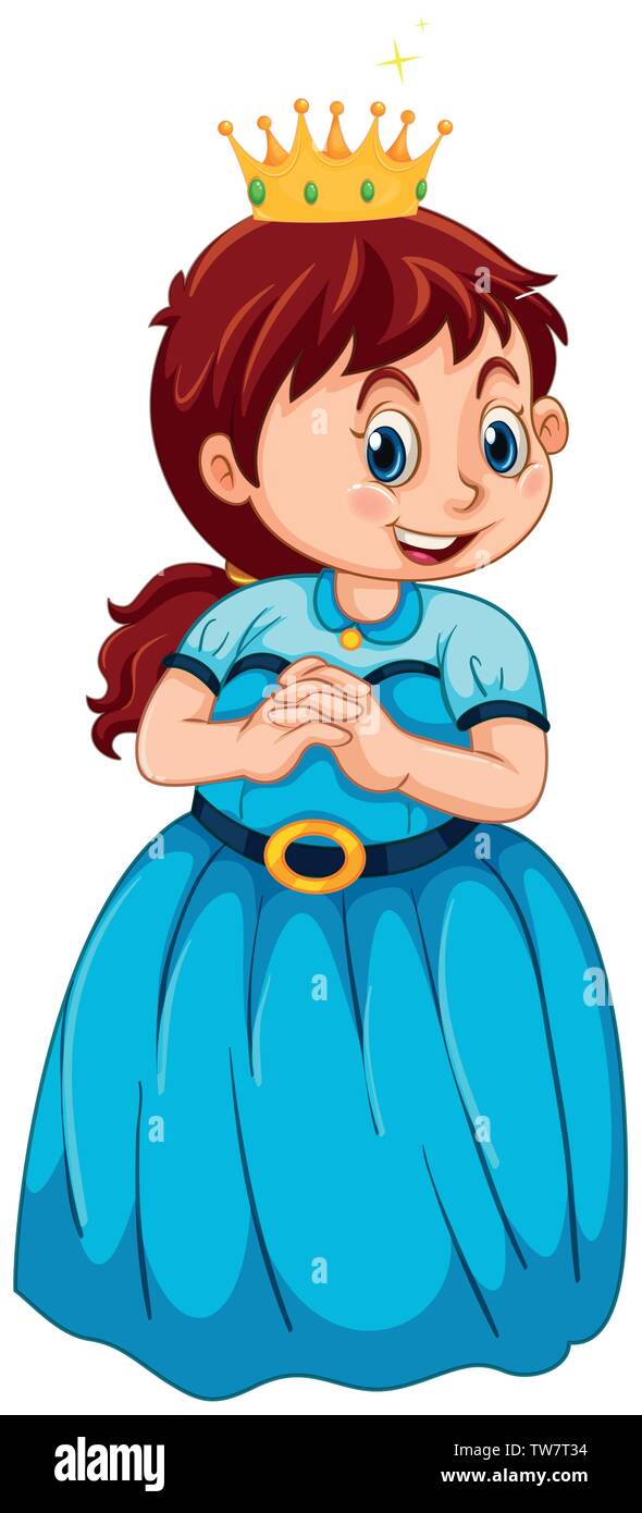 A girl wearing princess costume illustration Stock Vector Image & Art ...