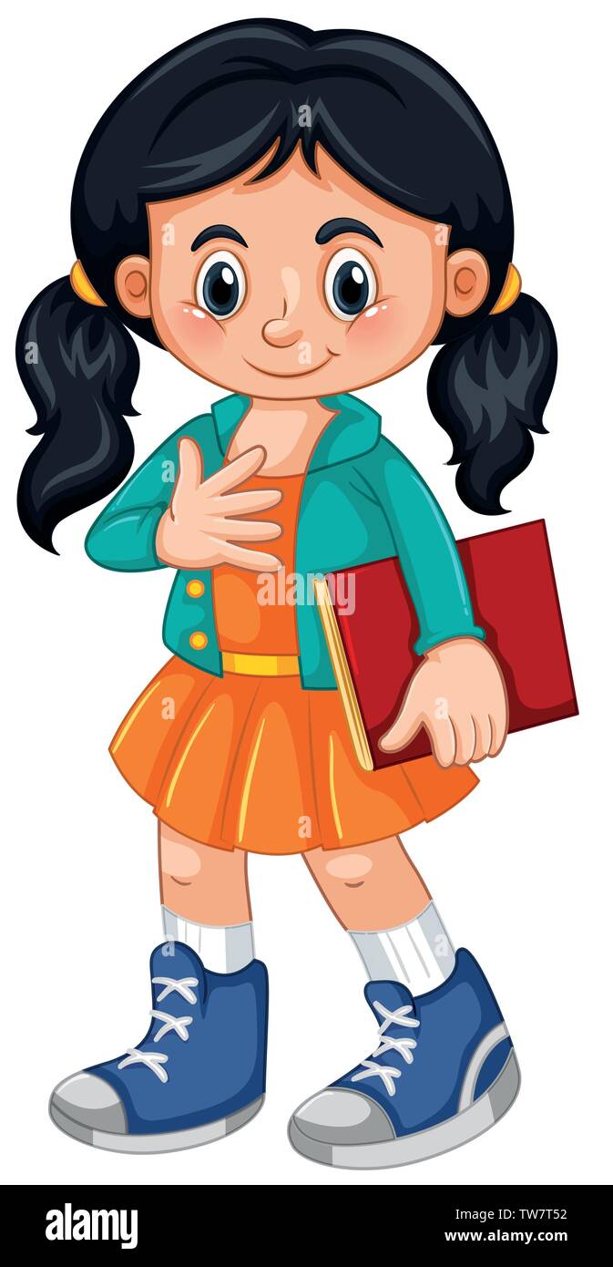 A cute girl character illustration Stock Vector Image & Art - Alamy
