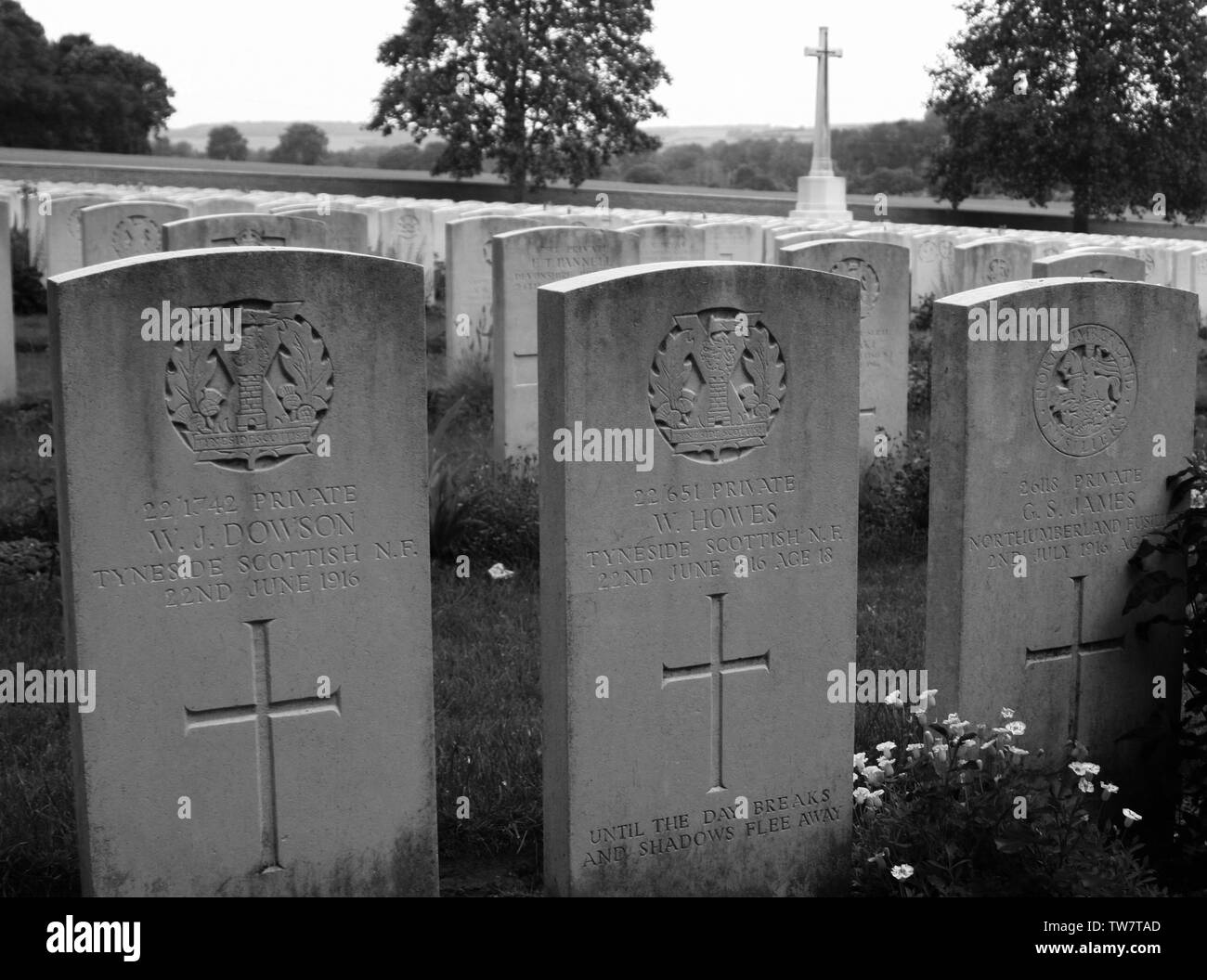 Heilly Station Cemetery Stock Photo