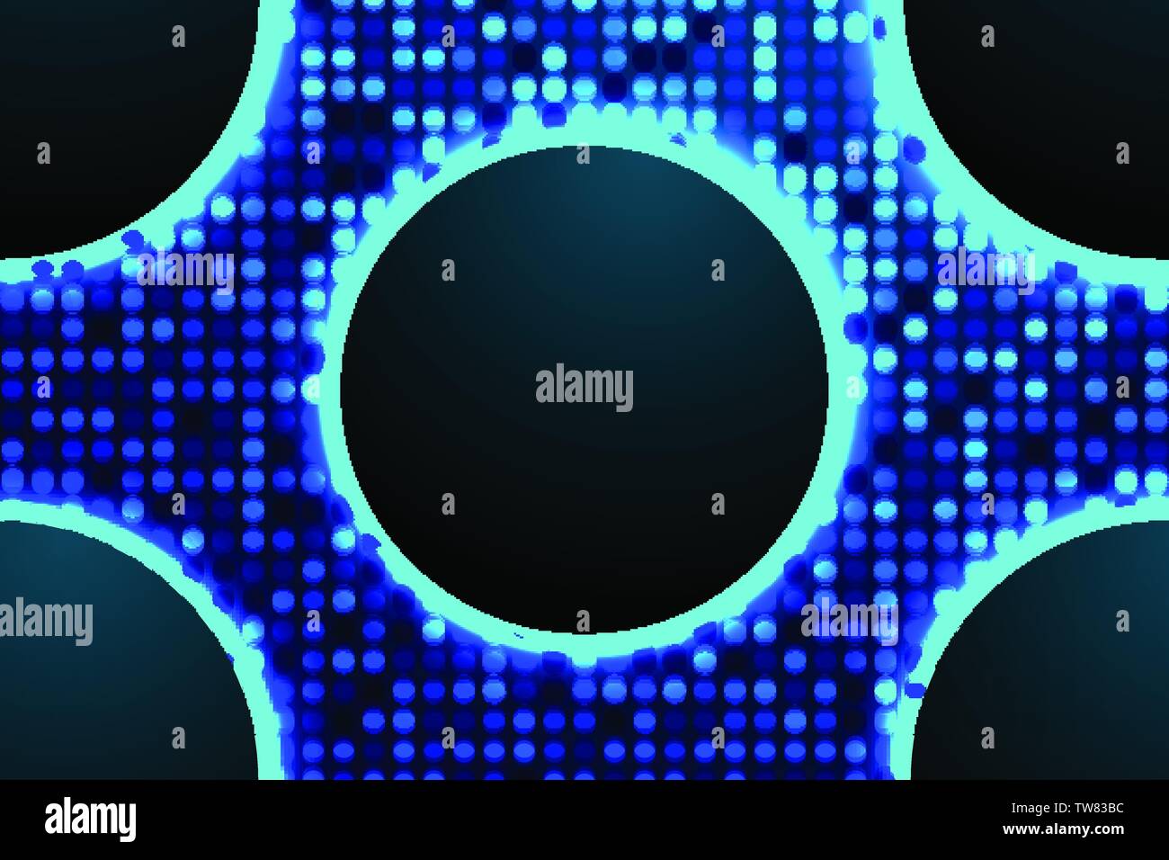Technological, Shine blue background, Vector illustration Stock Vector