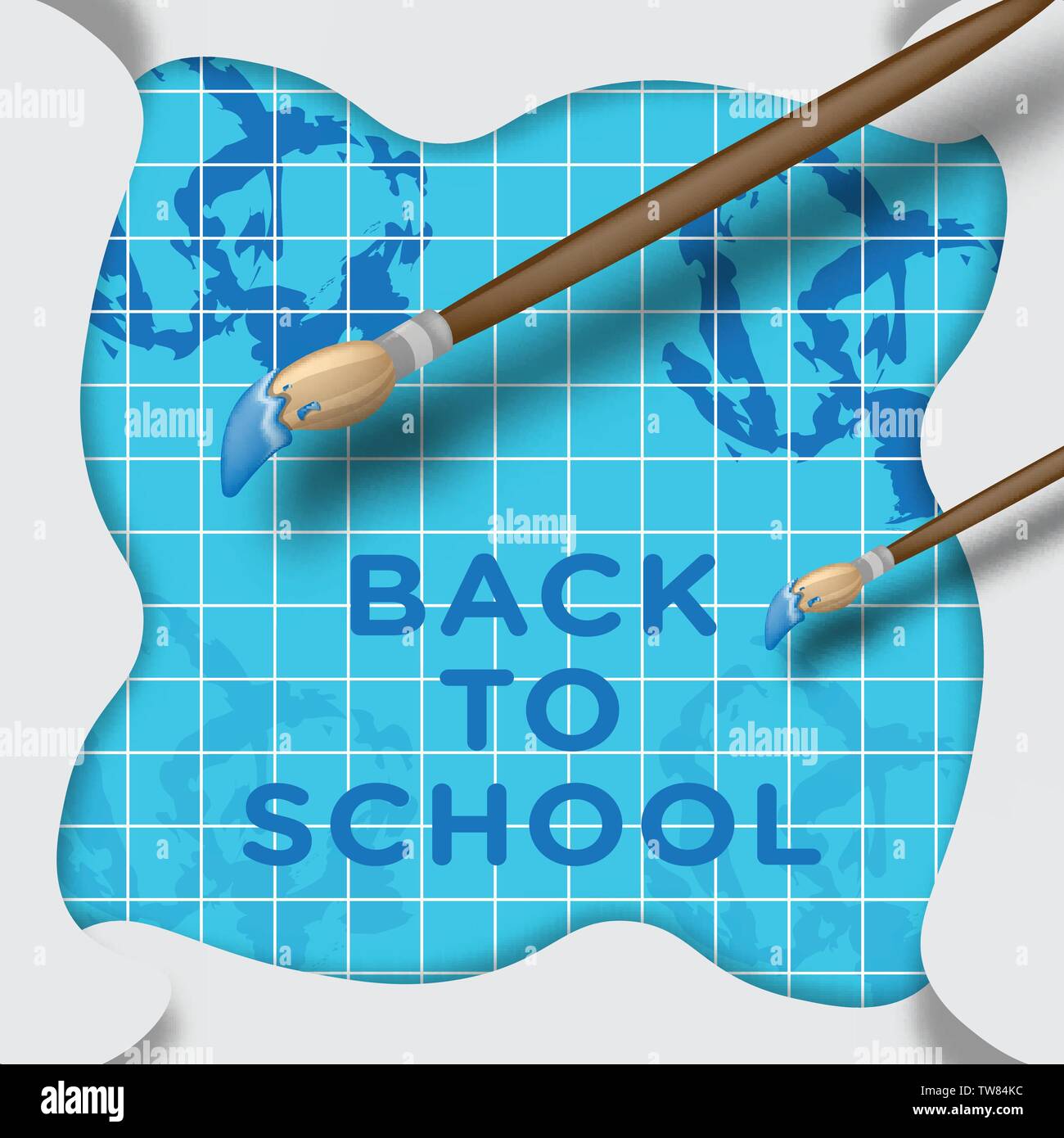 Back to school creative background. Stock Vector