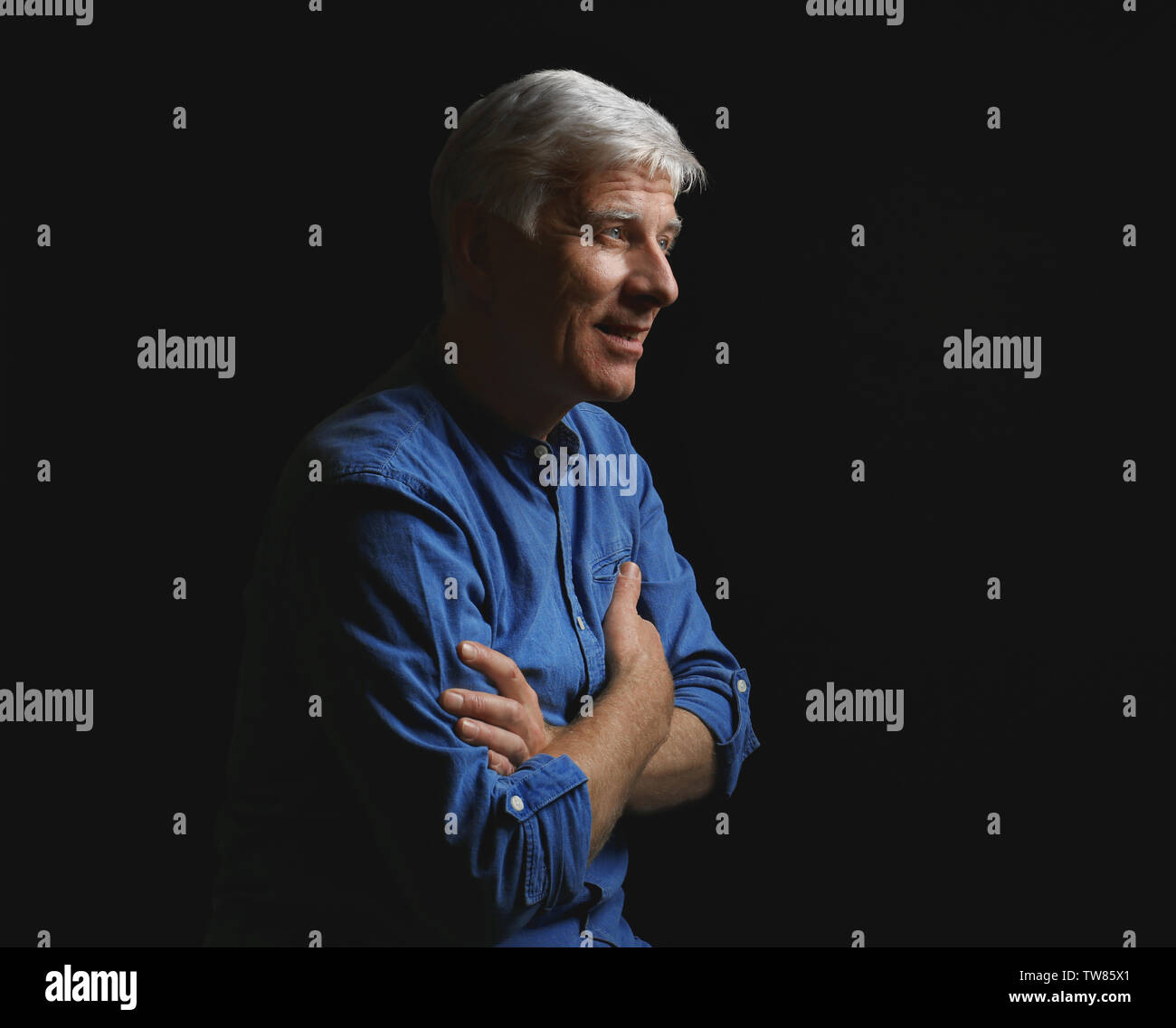 Confident mature grizzled man hi-res stock photography and images - Alamy