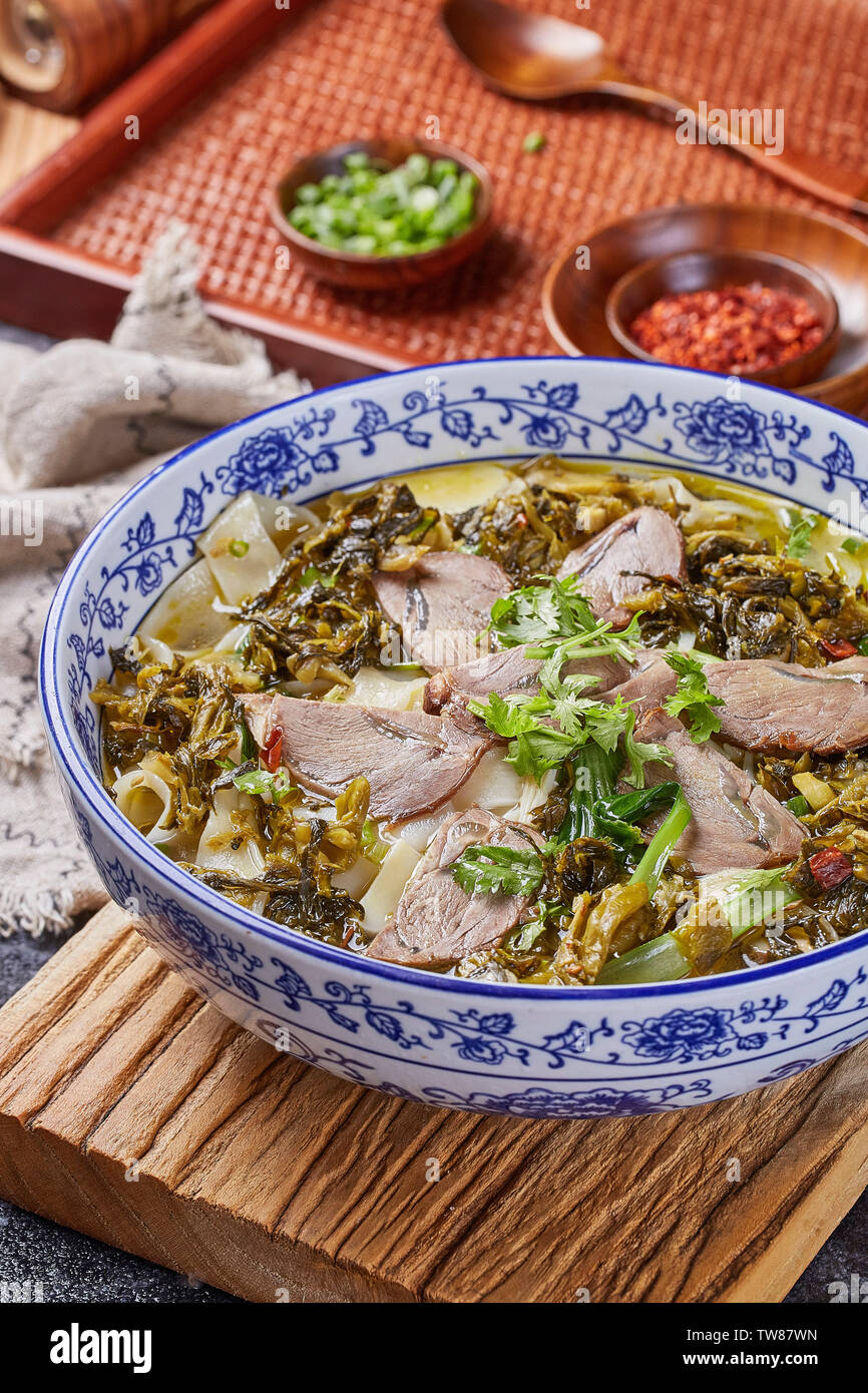 Sauerkraut beef noodles Stock Photo Alamy