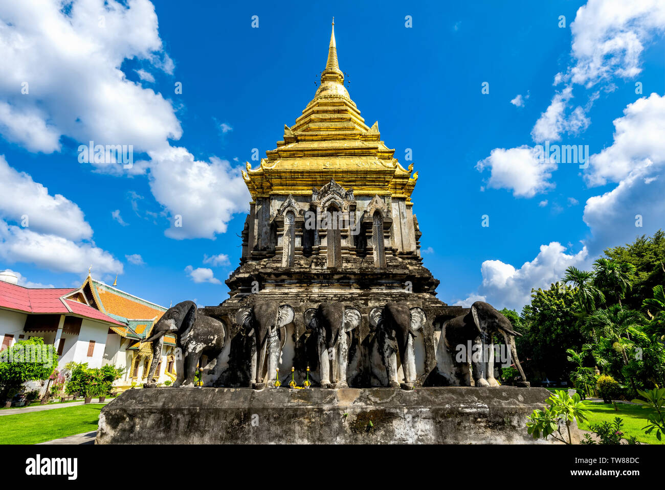 The picture was taken at the Ching Man Temple in Chiang Mai, Thailand. Stock Photo