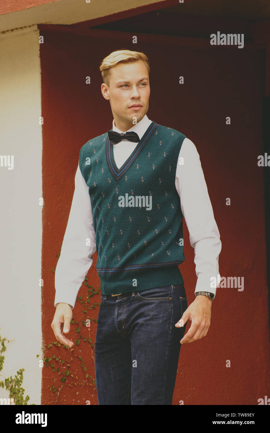 bow tie sweater vest