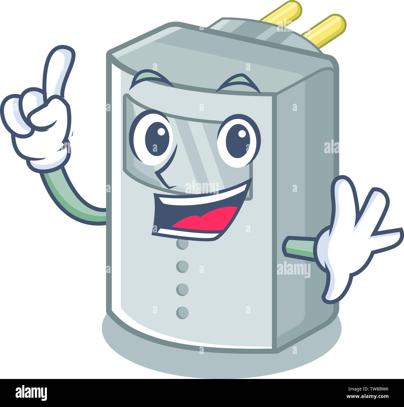 Finger motion sensor placed above character table Stock Vector