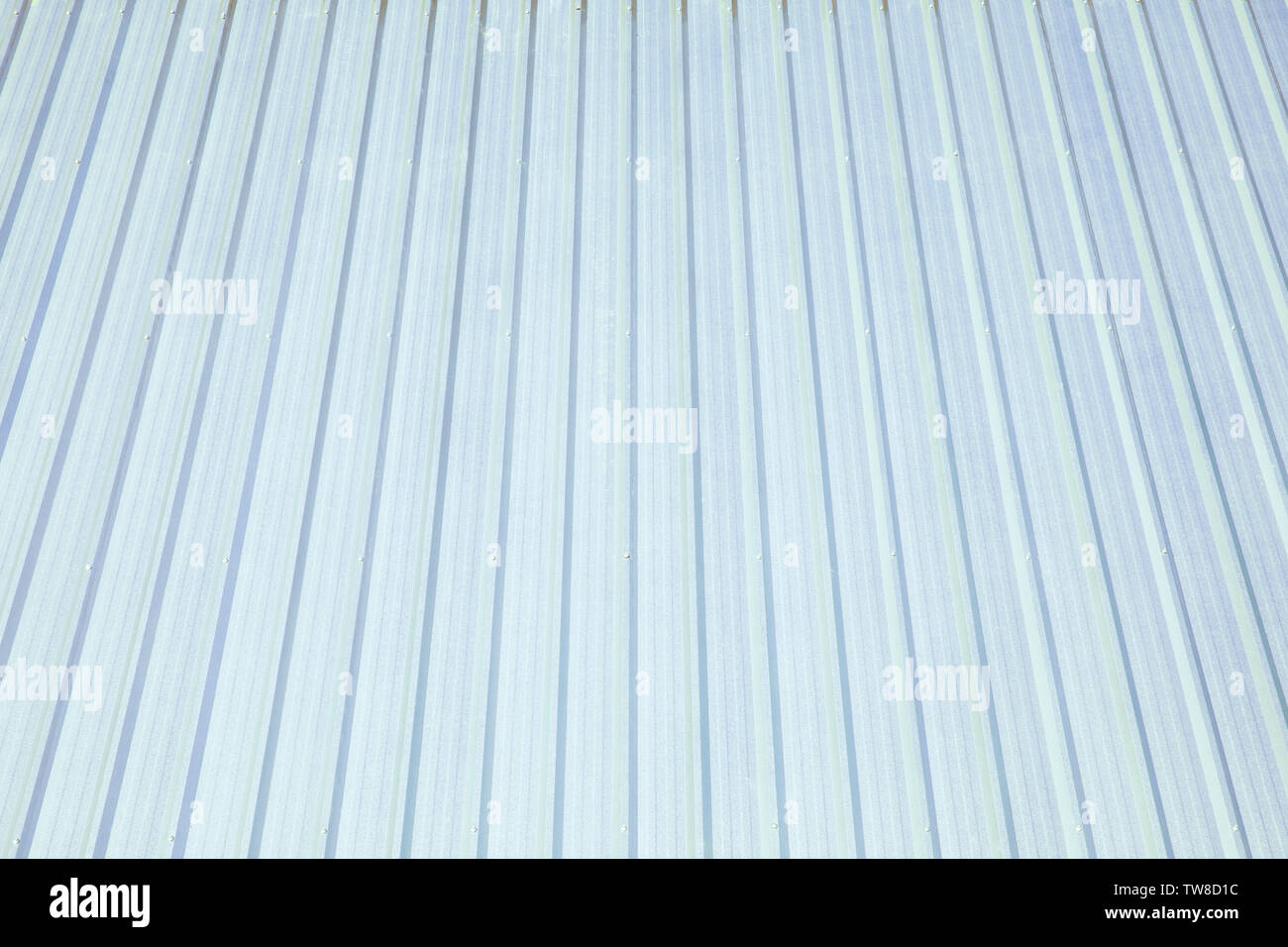 Metal sheet metal roof For a white roof Stock Photo