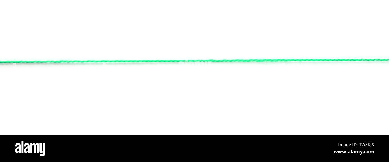 Bright green thread isolated on white Stock Photo Alamy