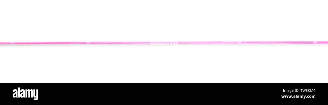 Bright pink thread isolated on white Stock Photo - Alamy