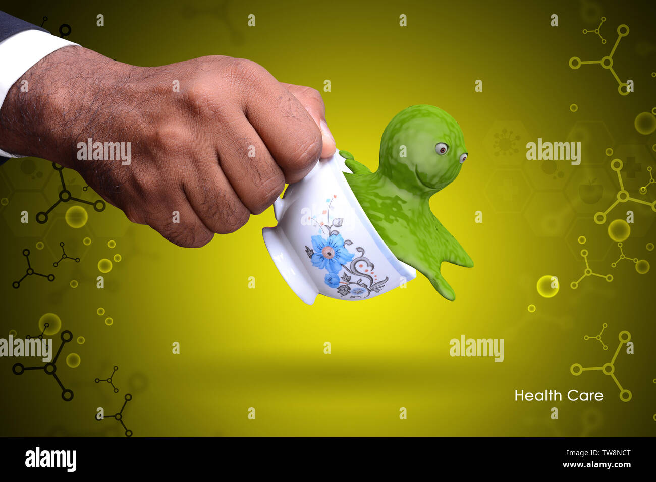 Octopus in tea cup Stock Photo Alamy