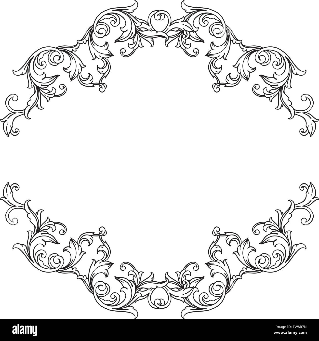 Vector illustration decorative poster with various pattern flower frame ...