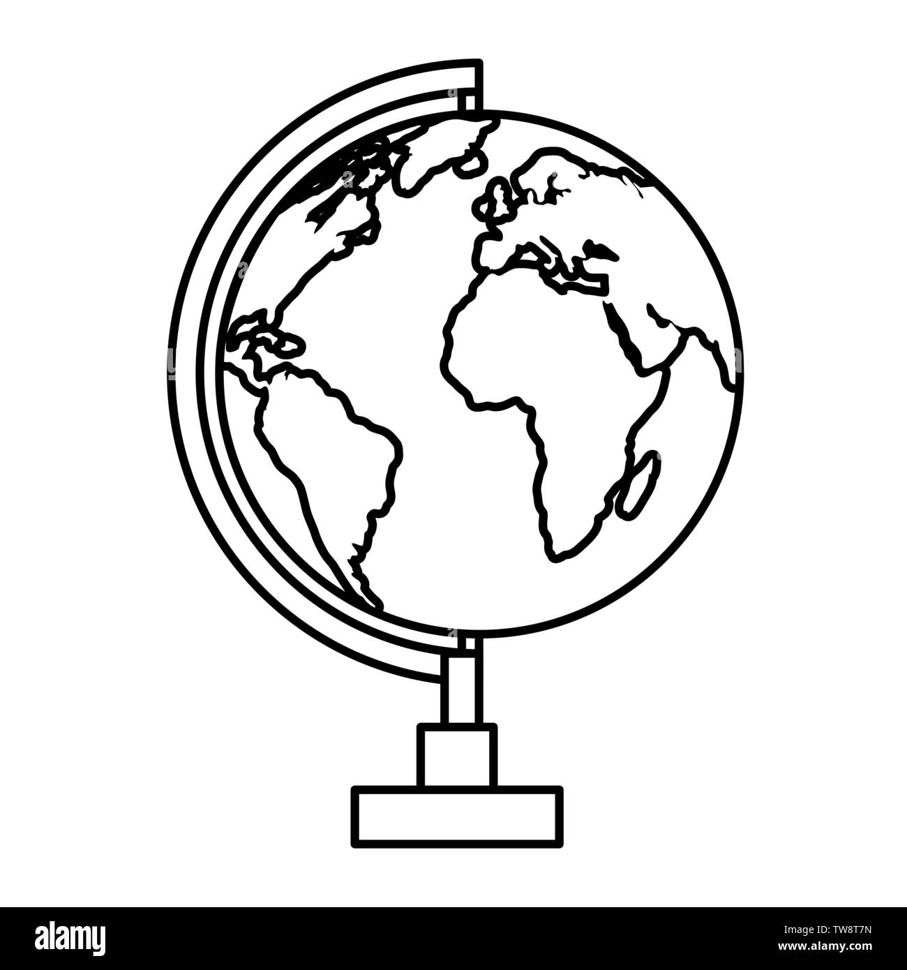 world map earth isolated icon Stock Vector Image & Art - Alamy