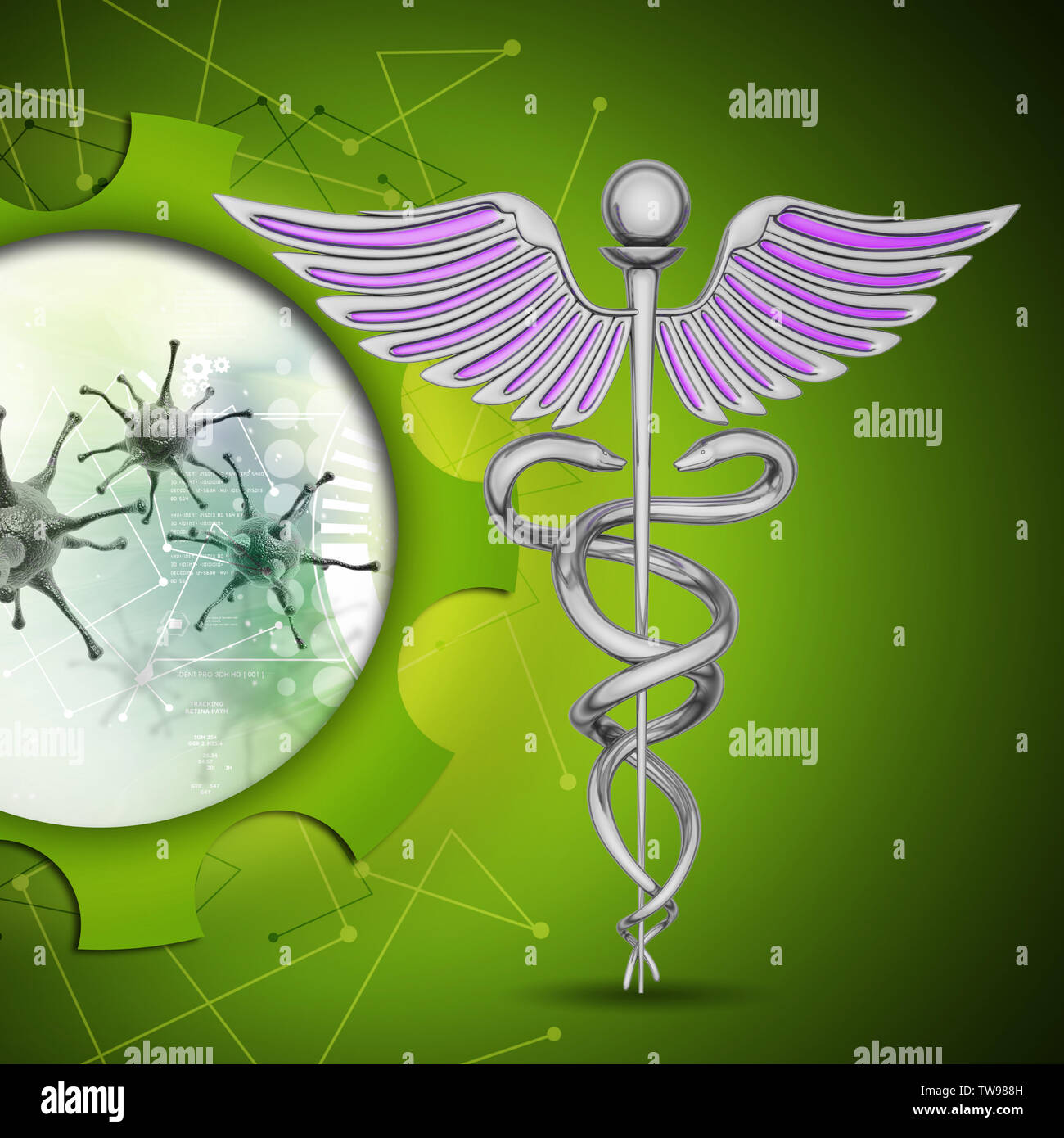 caduceus medical symbol Stock Photo - Alamy