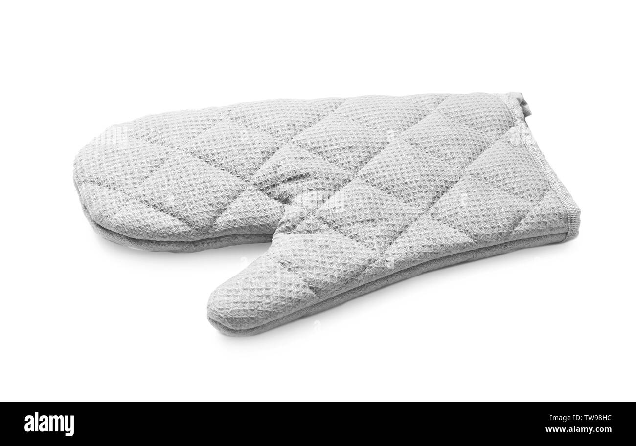Oven glove on white background Stock Photo - Alamy