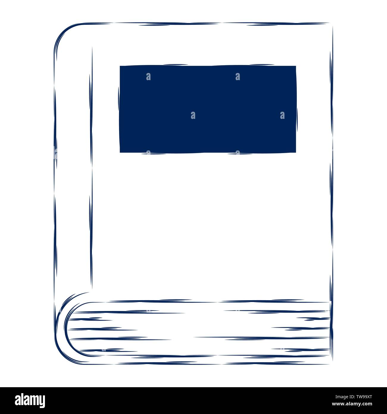 text book school supply icon Stock Vector