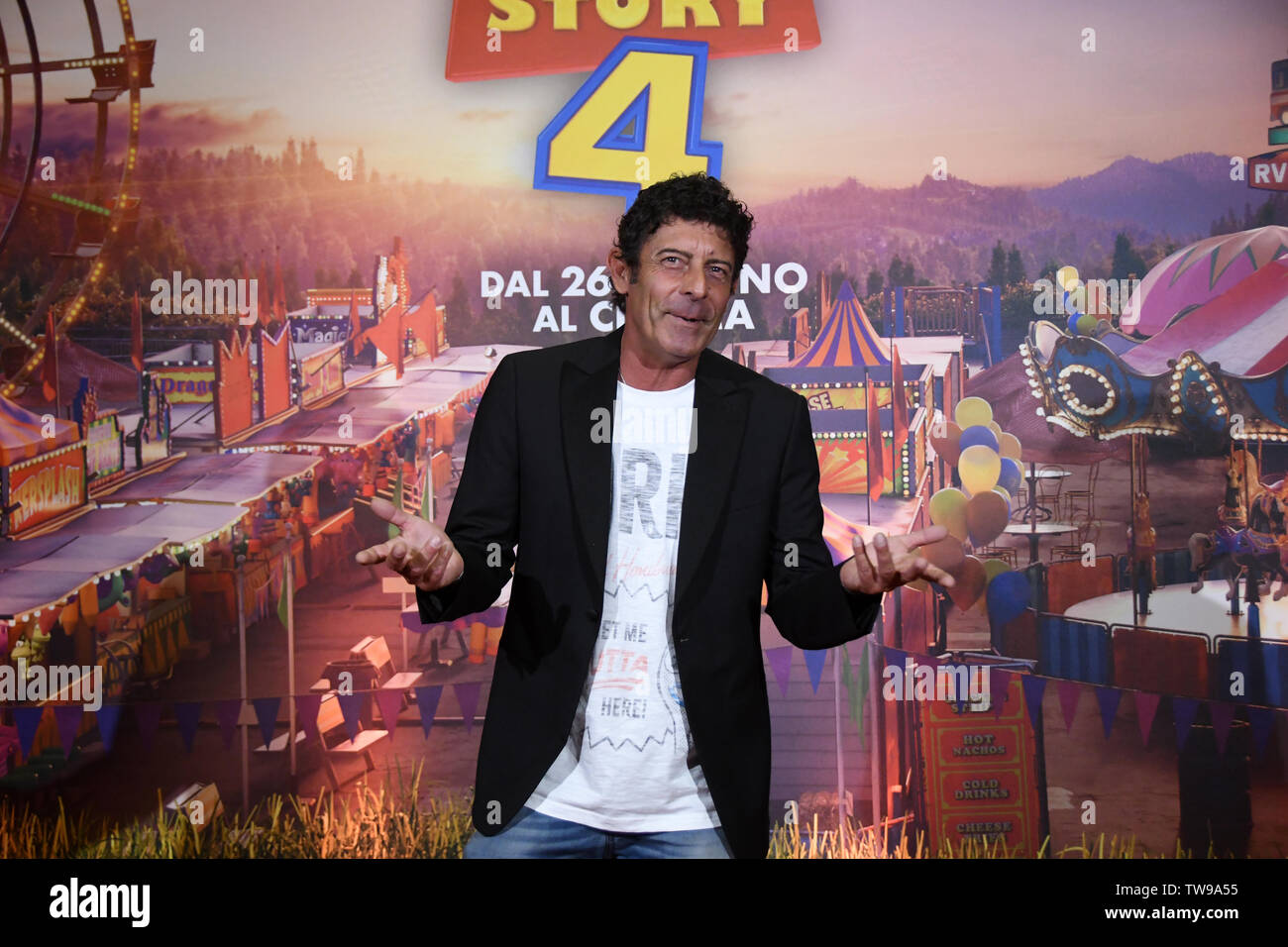Rome 18 Giu 2019 hotel Parco dei Principi movie presentation TOY STORY 4 Luca Laurenti the Italian voice of Forky Credit: Giuseppe Andidero Stock Photo