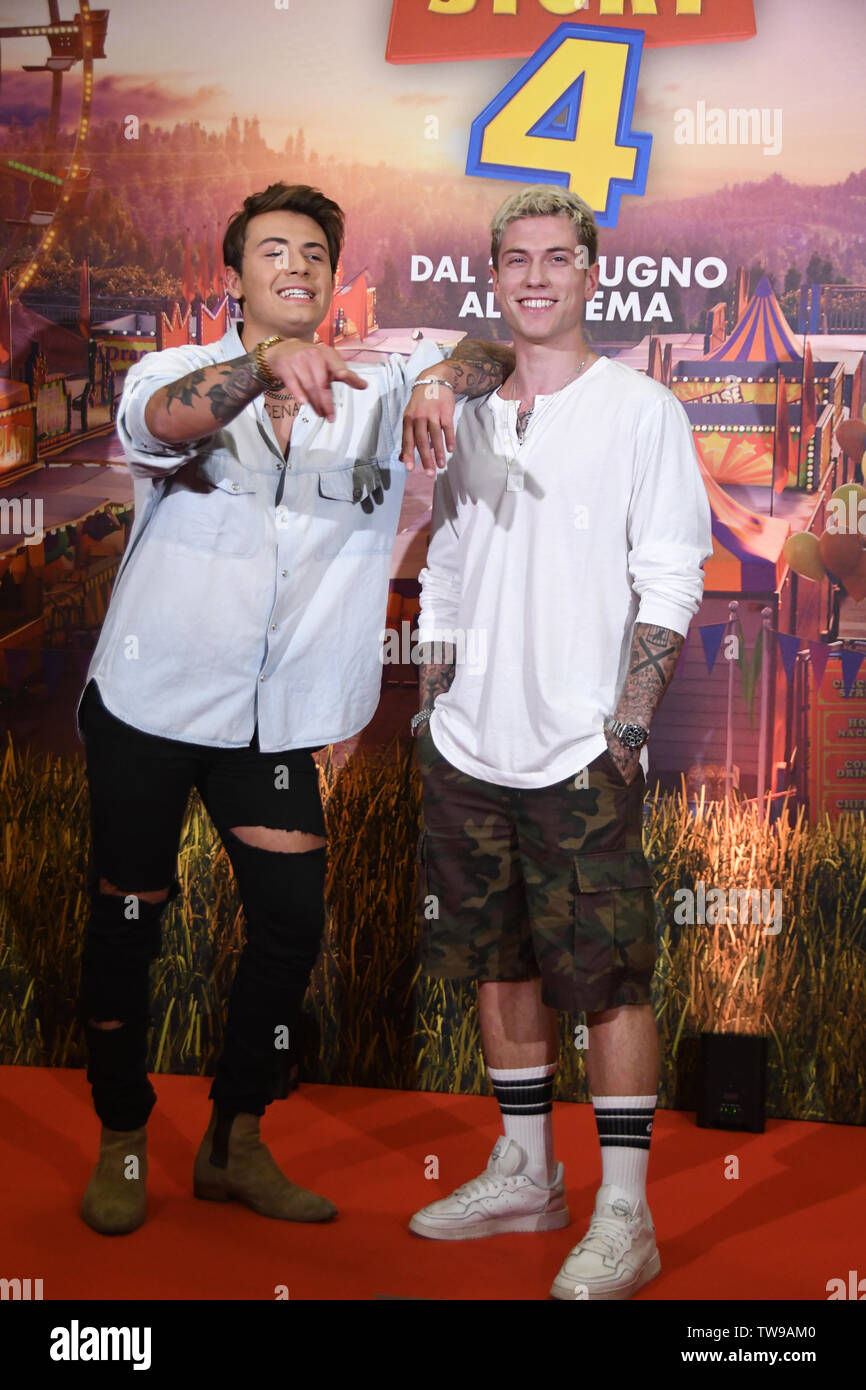 Rome 18 Giu 2019 hotel Parco dei Principi movie presentation TOY STORY 4 Benji and Fede the Italian voice of due ranocchie Credit: Giuseppe Andidero Stock Photo
