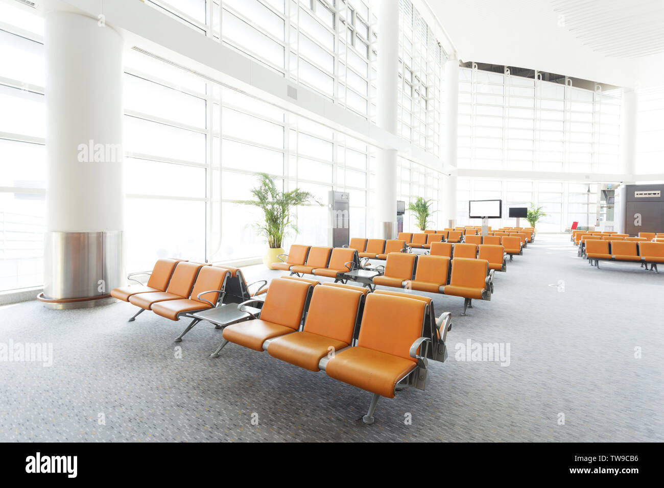 Modern airport design hall interior Stock Photo - Alamy