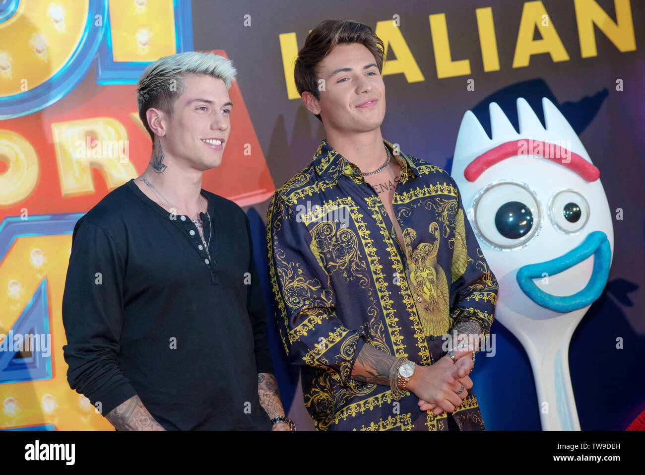 Italian tv celebrities attend the red carpet of Toy Story 4 at Studios