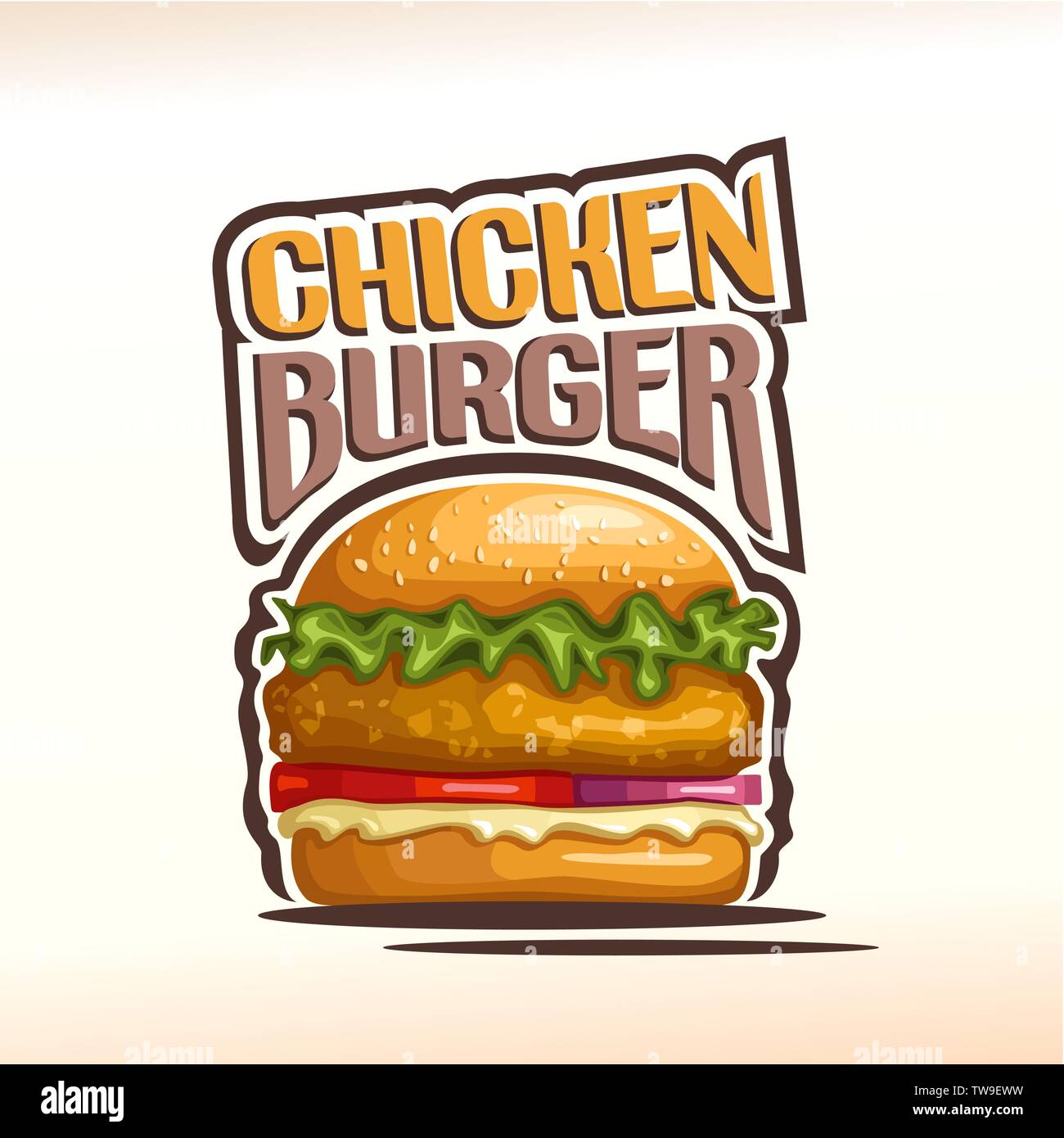 Vector logo for chicken burger Stock Vector Image & Art Alamy