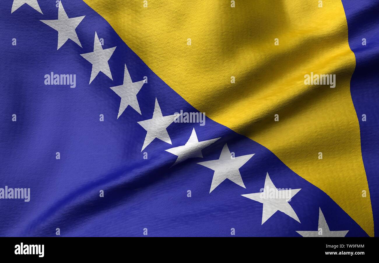 3D Illustration of Bosnia and Herzegovina Flag Stock Photo - Alamy