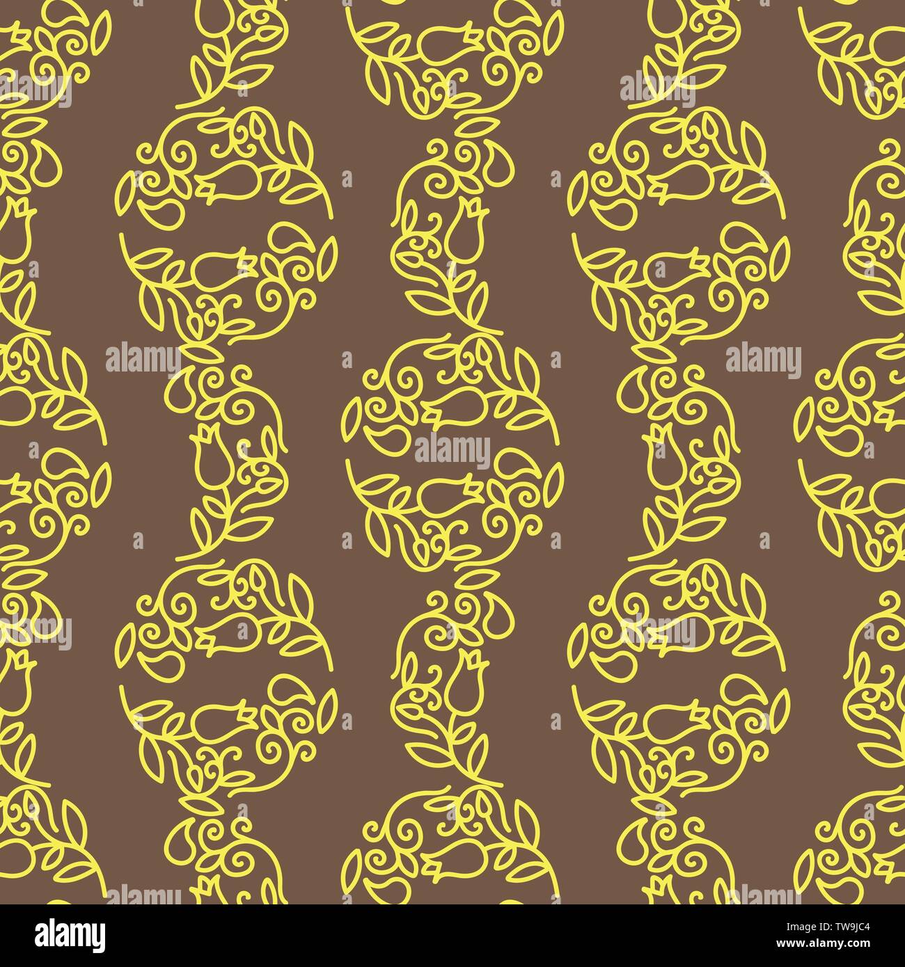 Yellow Floral Pattern Stock Vector