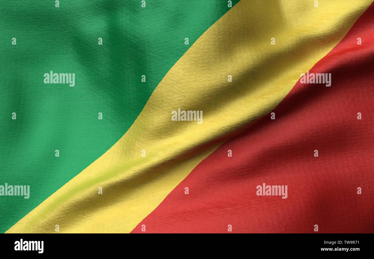 3D Illustration of Congo Republic Flag Stock Photo - Alamy