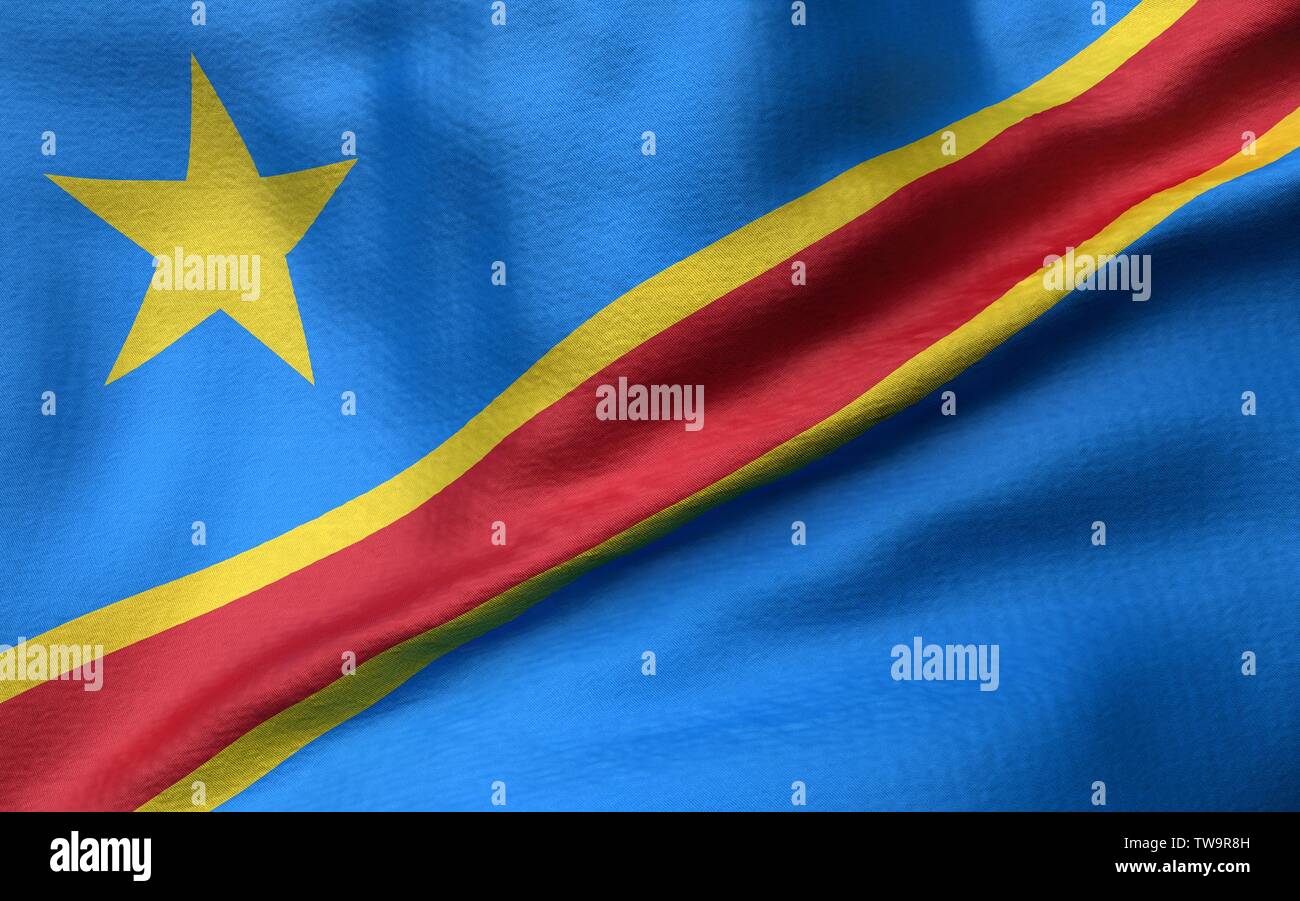 3D Illustration of Congo Democratic Republic Flag Stock Photo - Alamy