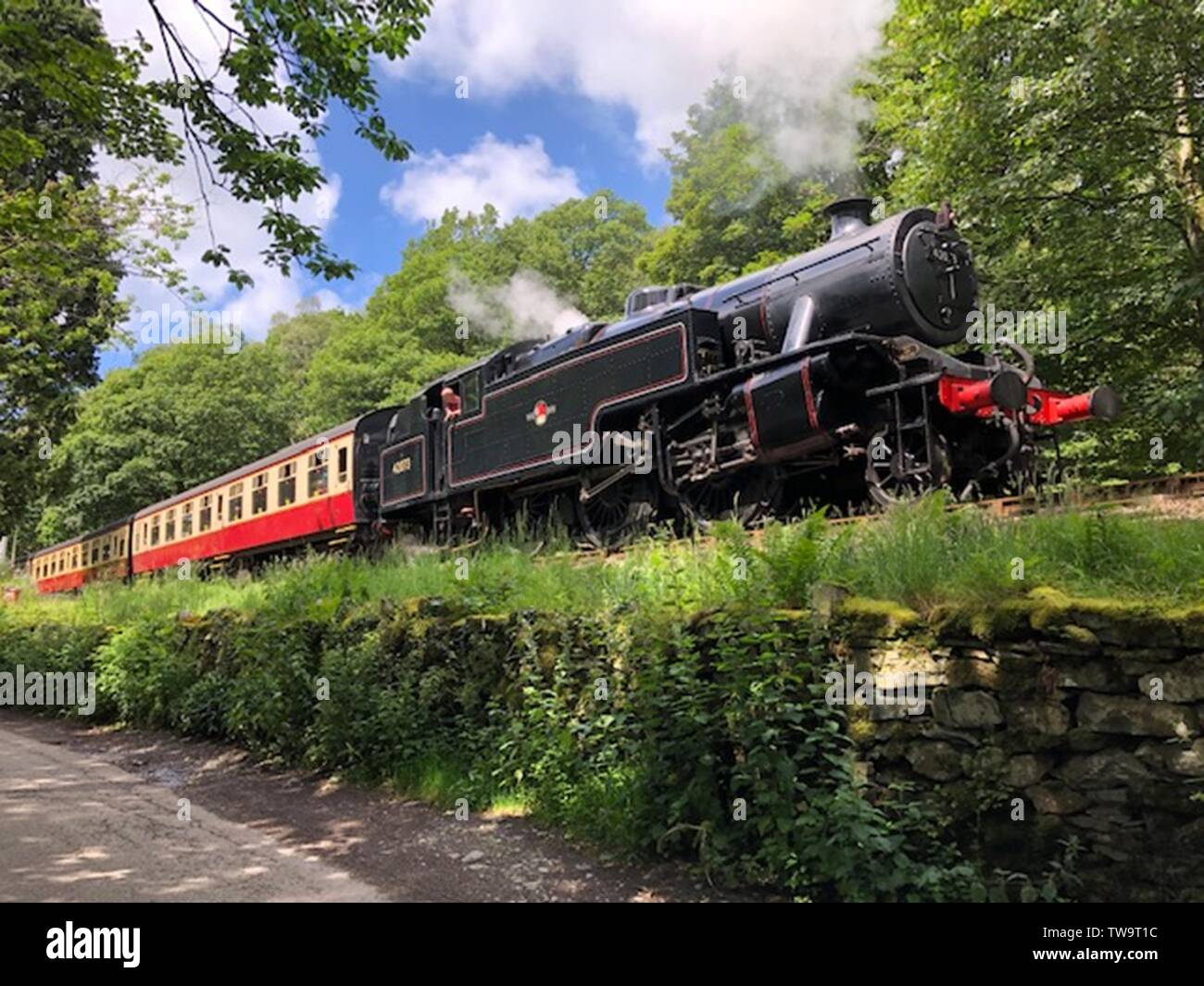 Steam Train Newby Bridge Lake District Stock Photo Alamy Steam Train Newby Bridge Lake District Stock Photo Alamy